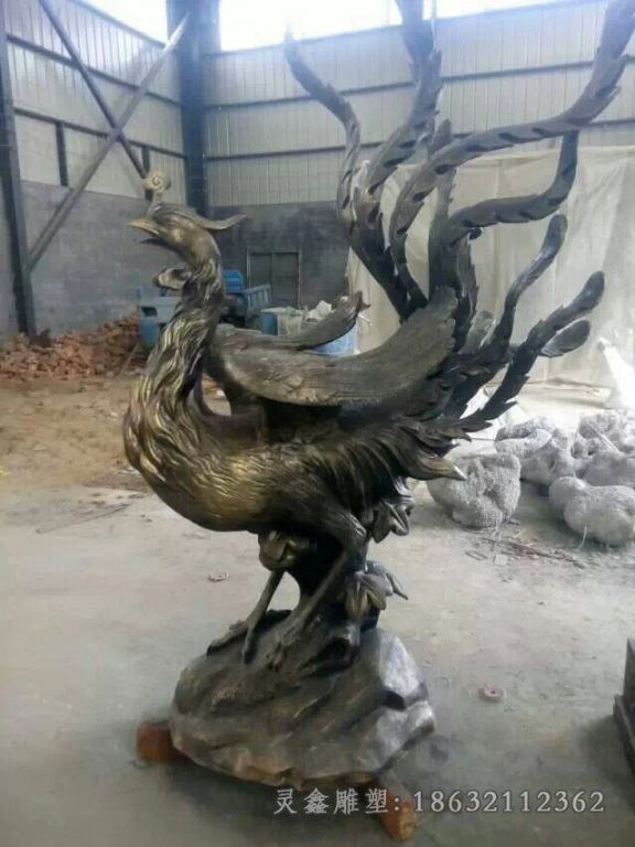 凤凰小区动物景观铜雕