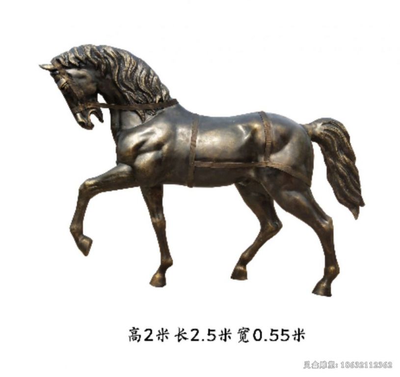 抬腿马小区景观铜雕