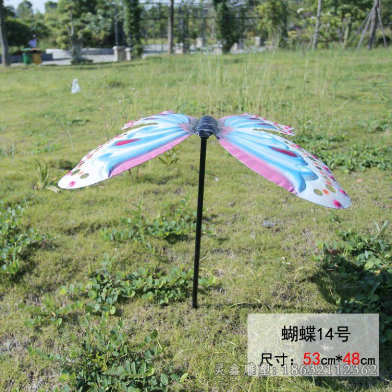 不锈钢彩绘蝴蝶城市雕塑