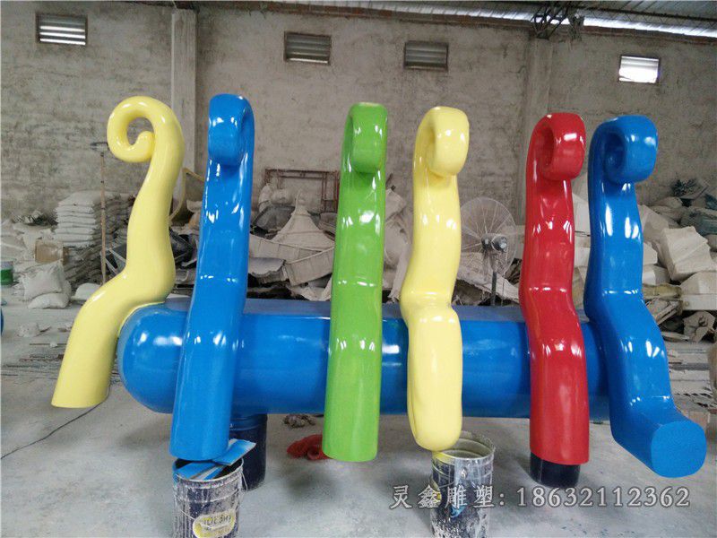 不锈钢彩色座椅公园雕塑