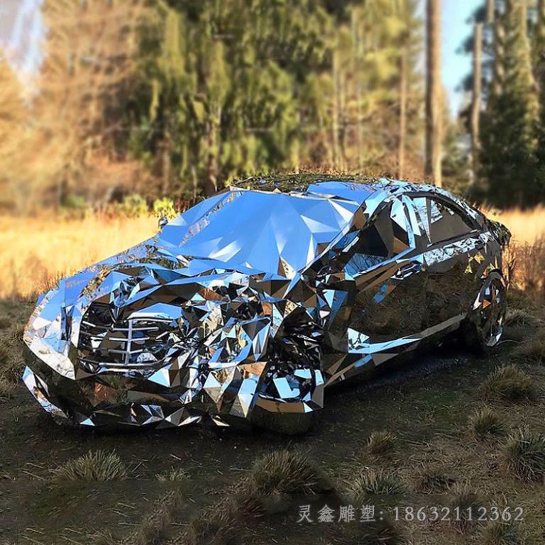 不锈钢车模公园景观雕塑