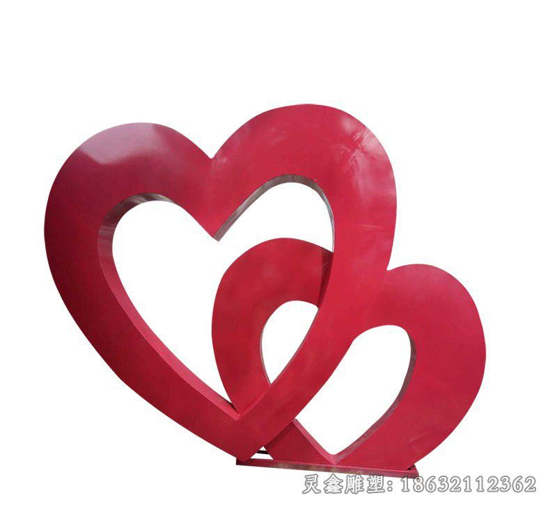 不锈钢爱心小区景观雕塑