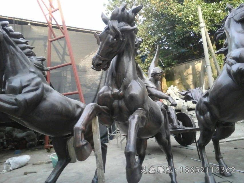 阿波罗战车广场景观铜雕