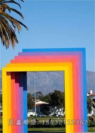 不锈钢彩虹门公园雕塑