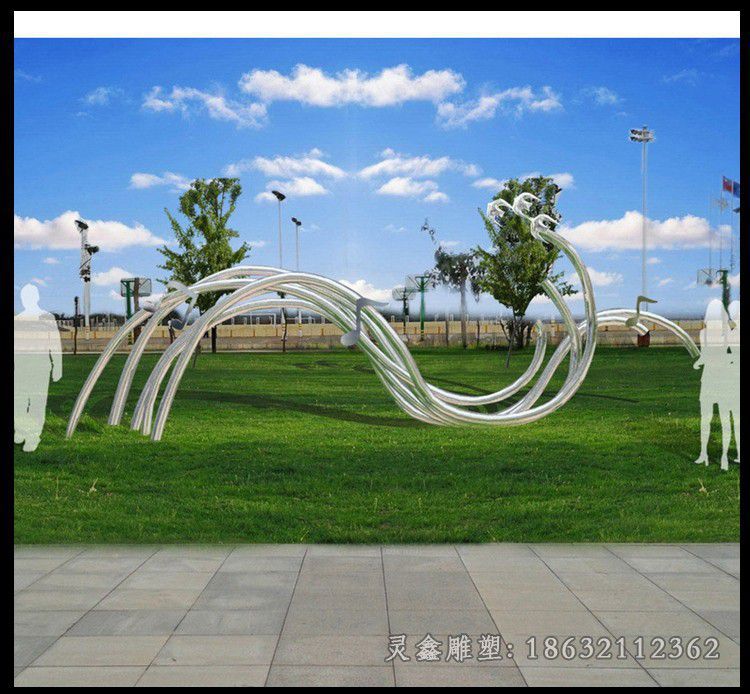 不锈钢彩虹桥公园雕塑