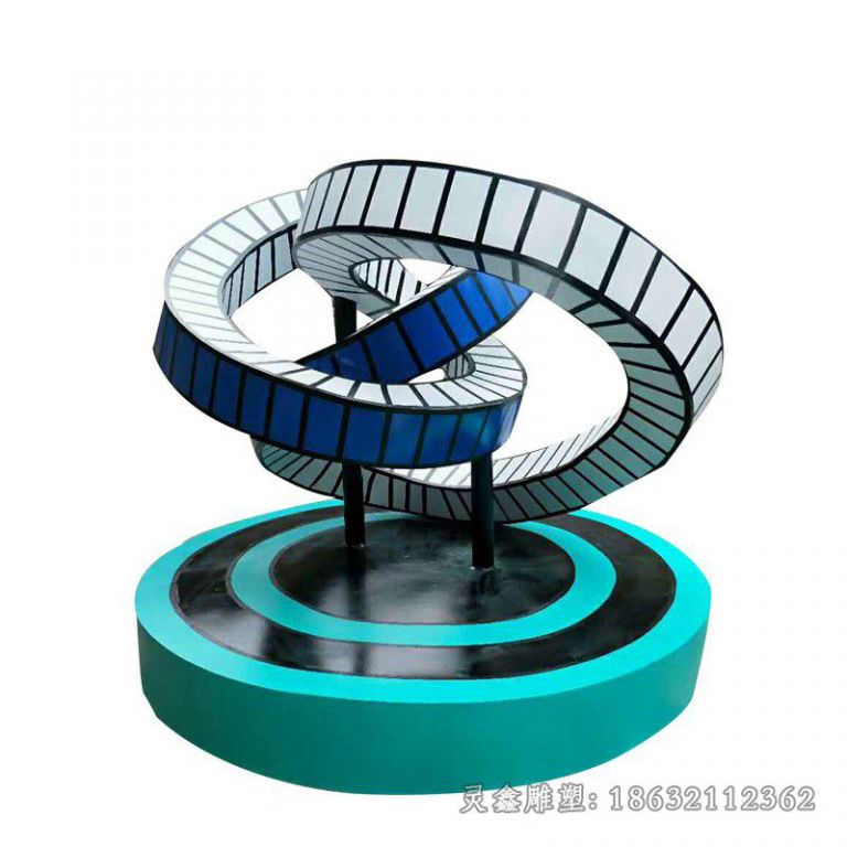 不锈钢彩绘齿轮商场雕塑