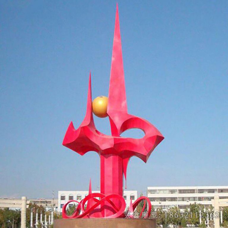 不锈钢抽象企业城市雕塑