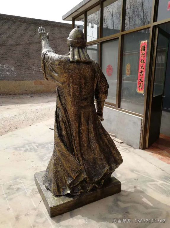 成吉思汗政治家小区铜雕