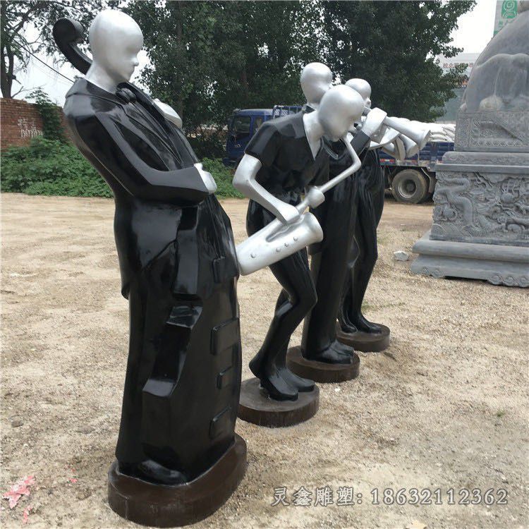 吹拉弹唱小区音乐铜雕