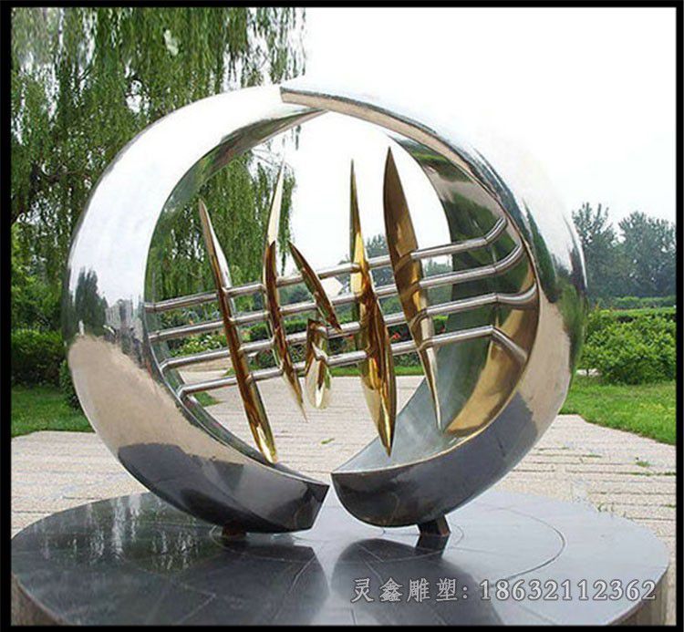 不锈钢抽象海豚广场雕塑