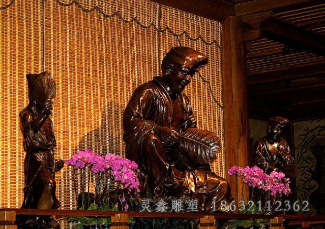 道济和尚公园景观铜雕