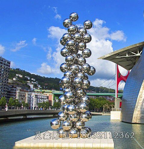 不锈钢抽象广场景观雕塑