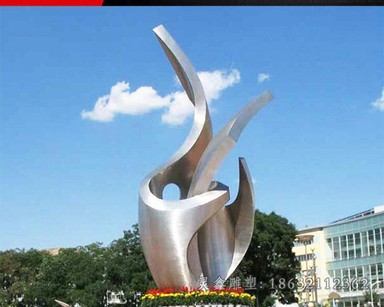 不锈钢抽象情侣公园雕塑