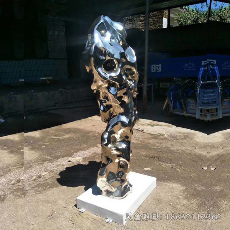 不锈钢太湖石公园雕塑