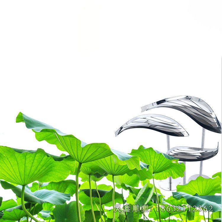 不锈钢抽象小鱼公园雕塑