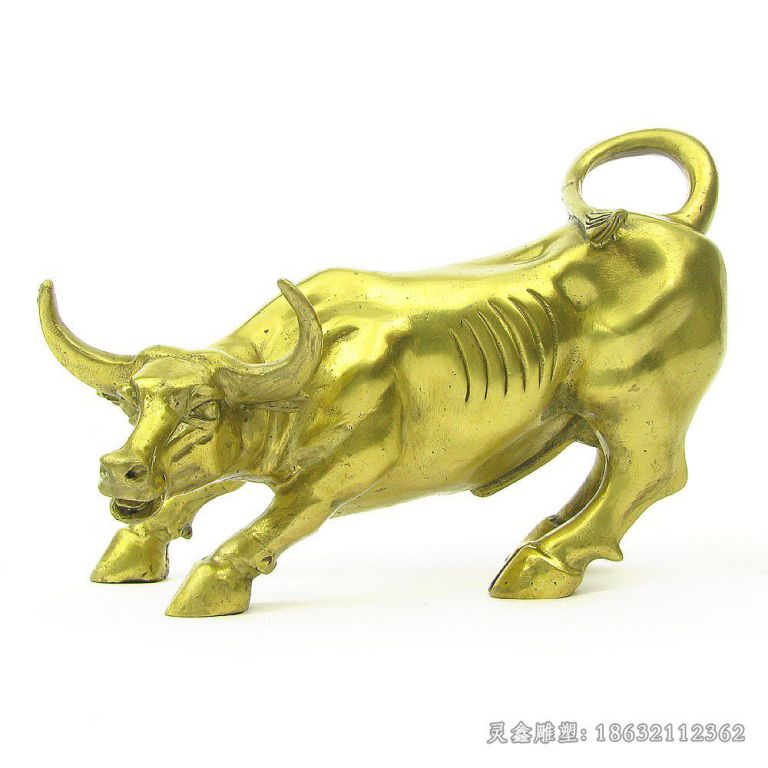 金色华尔街牛小区铜雕