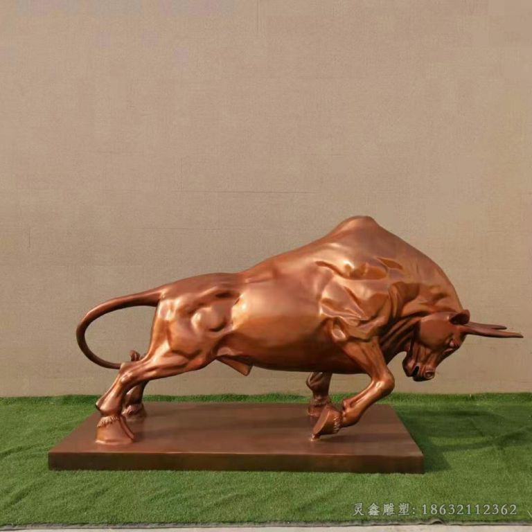 华尔街牛小区动物铜雕