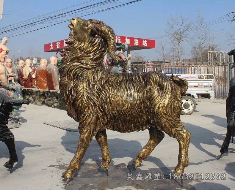 动物山羊广场景观铜雕