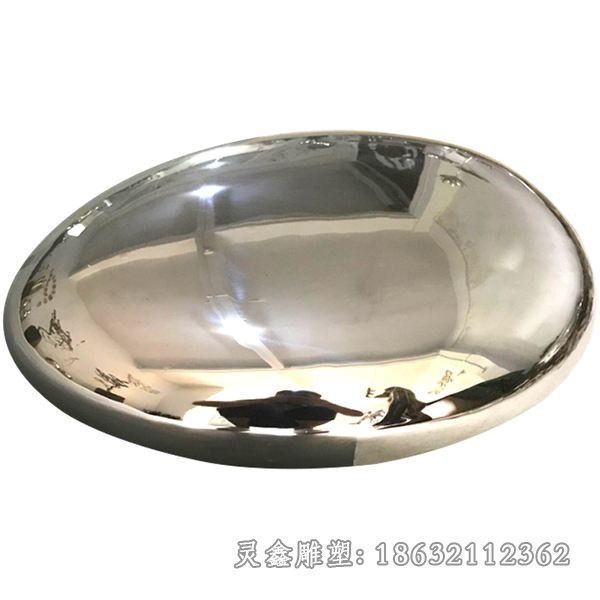不锈钢镜面鹅卵石校园雕塑