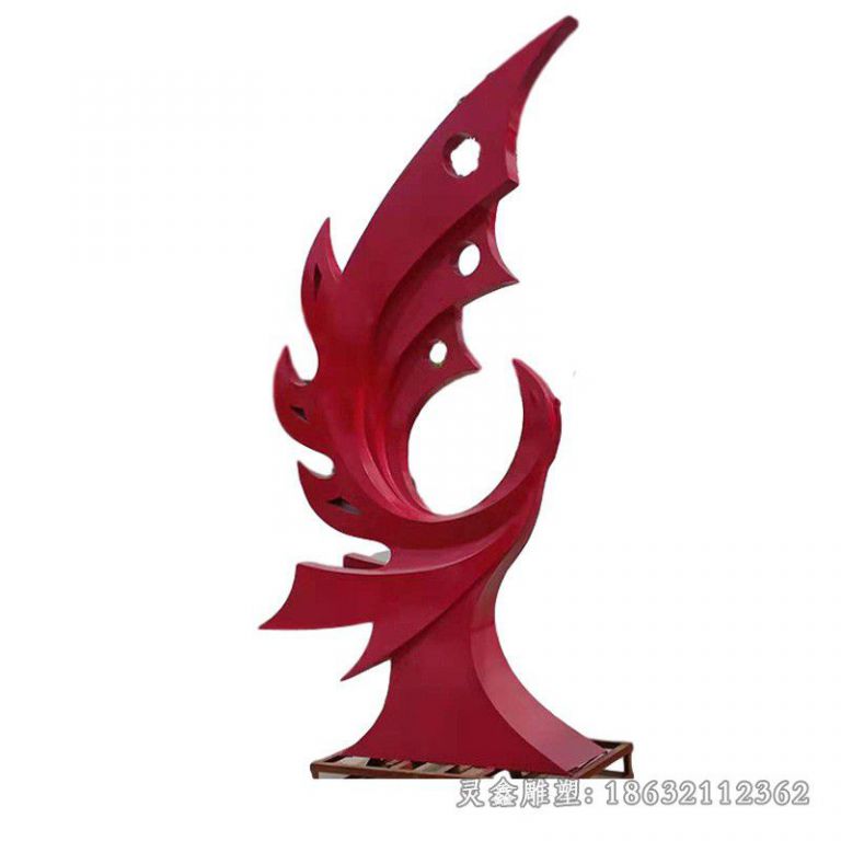 不锈钢浴火凤凰小区雕塑
