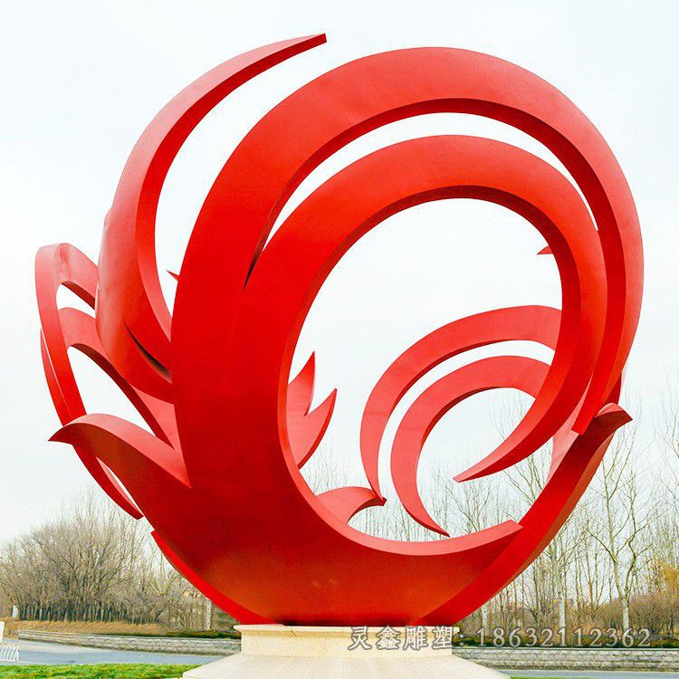 不锈钢浴火凤凰商场雕塑
