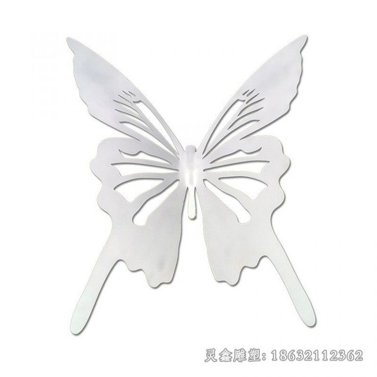 不锈钢展翅蝴蝶庭院雕塑