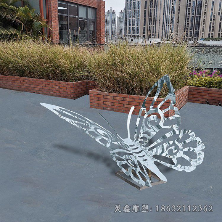 不锈钢展翅蝴蝶景区雕塑