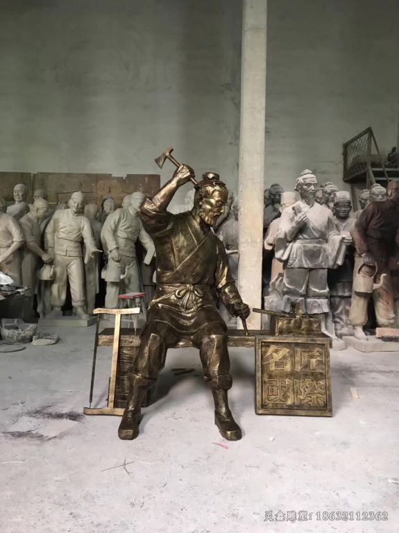 古代巧匠鲁班商场铜雕