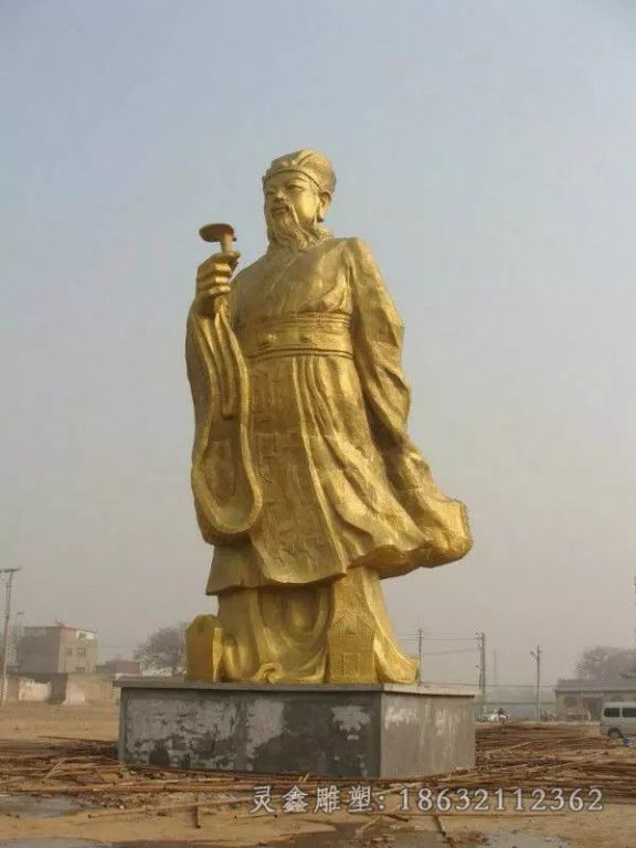 古代人物小区景观铜雕