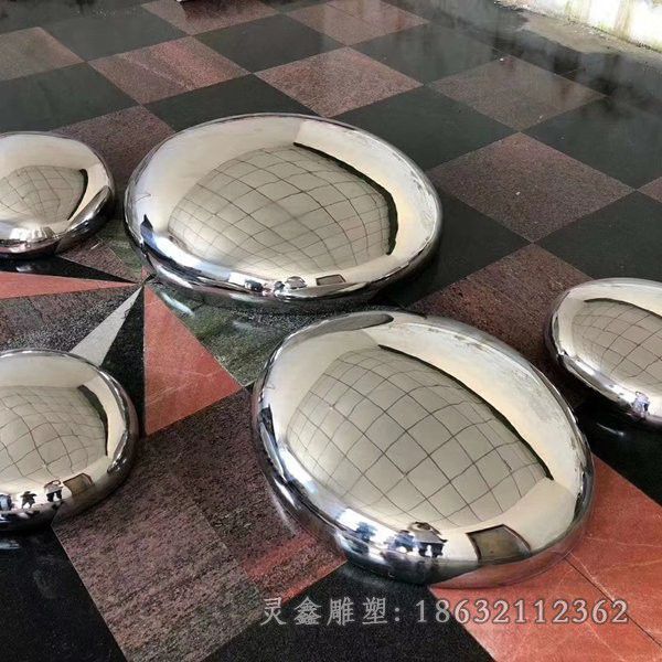 镜面鹅卵石公园不锈钢雕塑