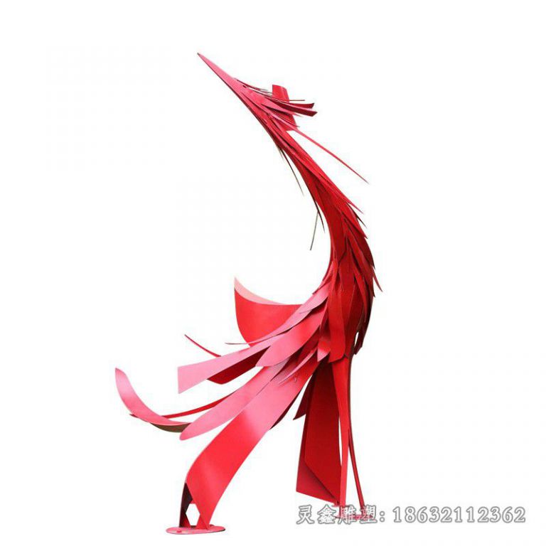 浴火凤凰别墅不锈钢雕塑