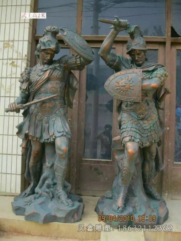古罗马战士小区景观铜雕
