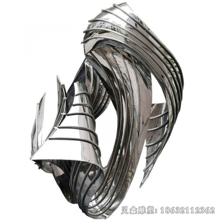 不锈钢镜面小区景观雕塑
