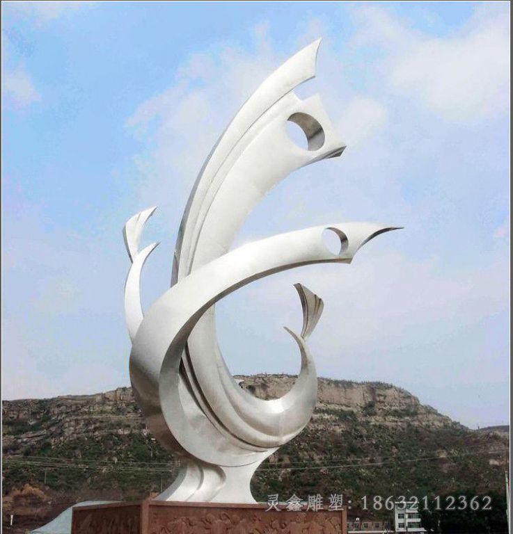 不锈钢抽象凤凰商场雕塑