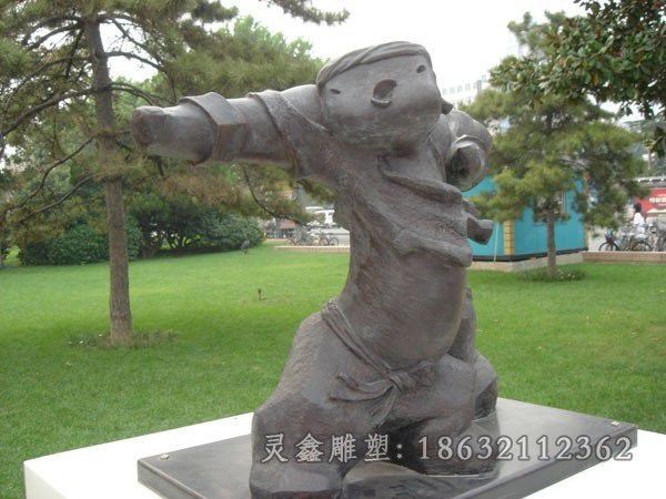 广场抽象景观铜雕