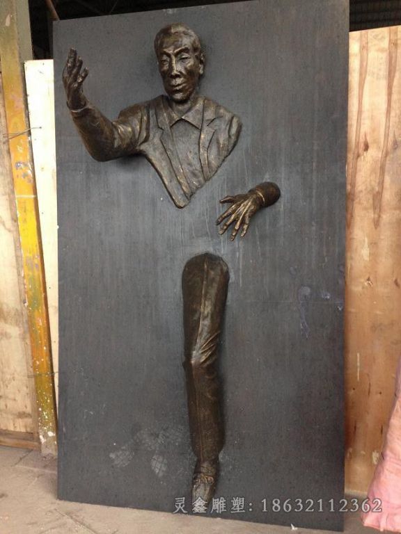 广场抽象人物景观铜雕