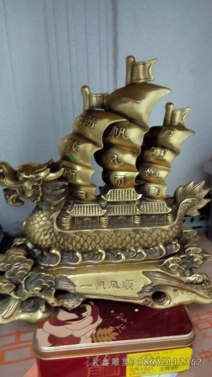 广场帆船景观铜雕