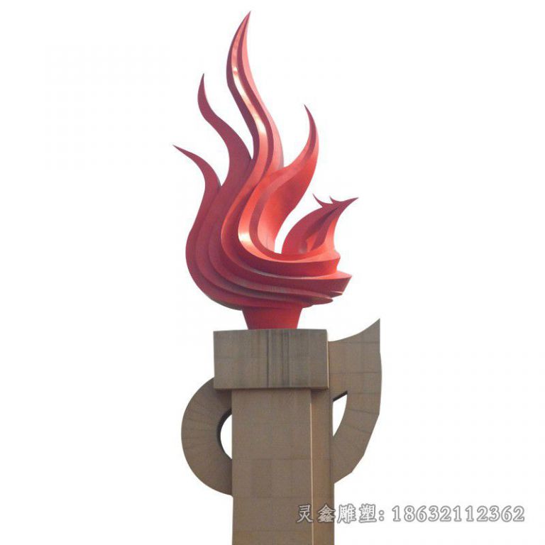 红色凤凰城市不锈钢雕塑
