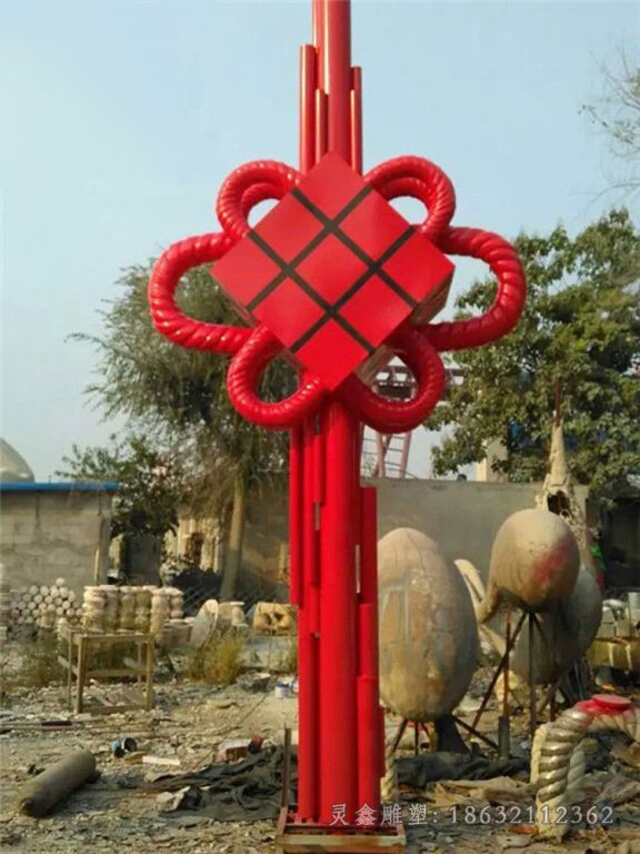 不锈钢中国结公园景观雕塑