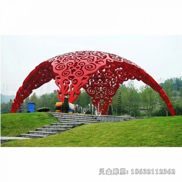 不锈钢镂空公园景观雕塑