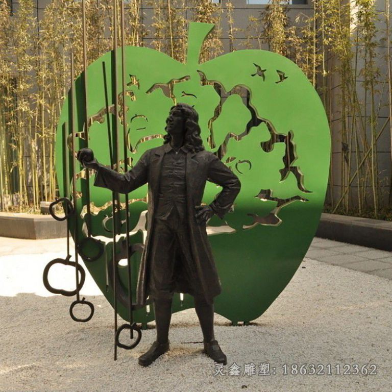 牛顿公园人物景观铜雕