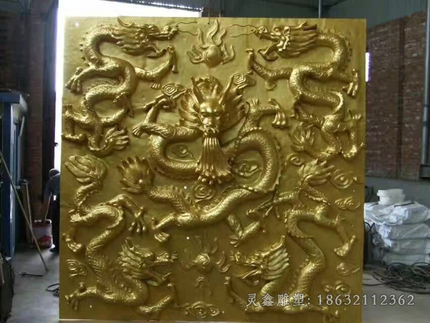龙浮雕广场景观铜雕