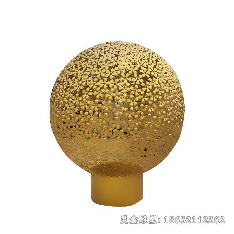 金色镂空球商场不锈钢雕塑
