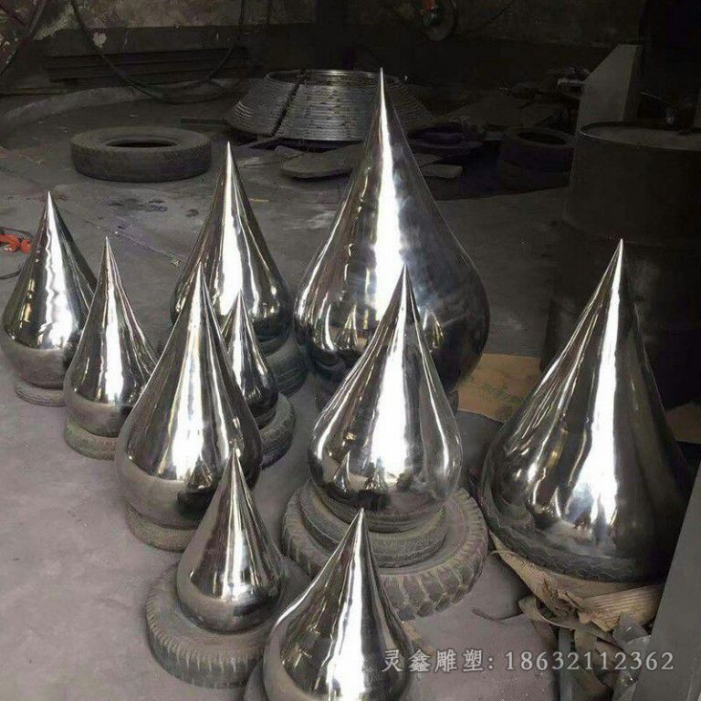 镜面水滴商场不锈钢雕塑