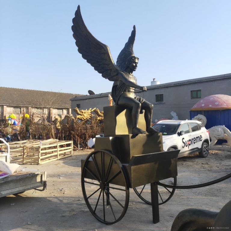 阿波罗战车小区景观铜雕