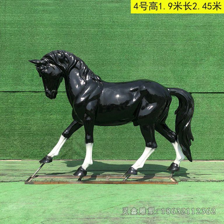 黑马庭院景观动物铜雕