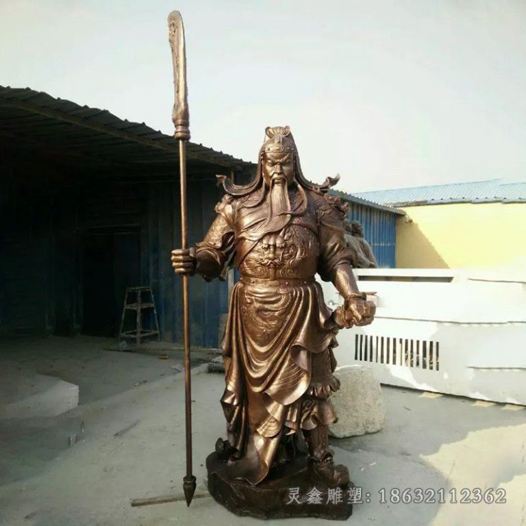 武财神关公小区人物铜雕