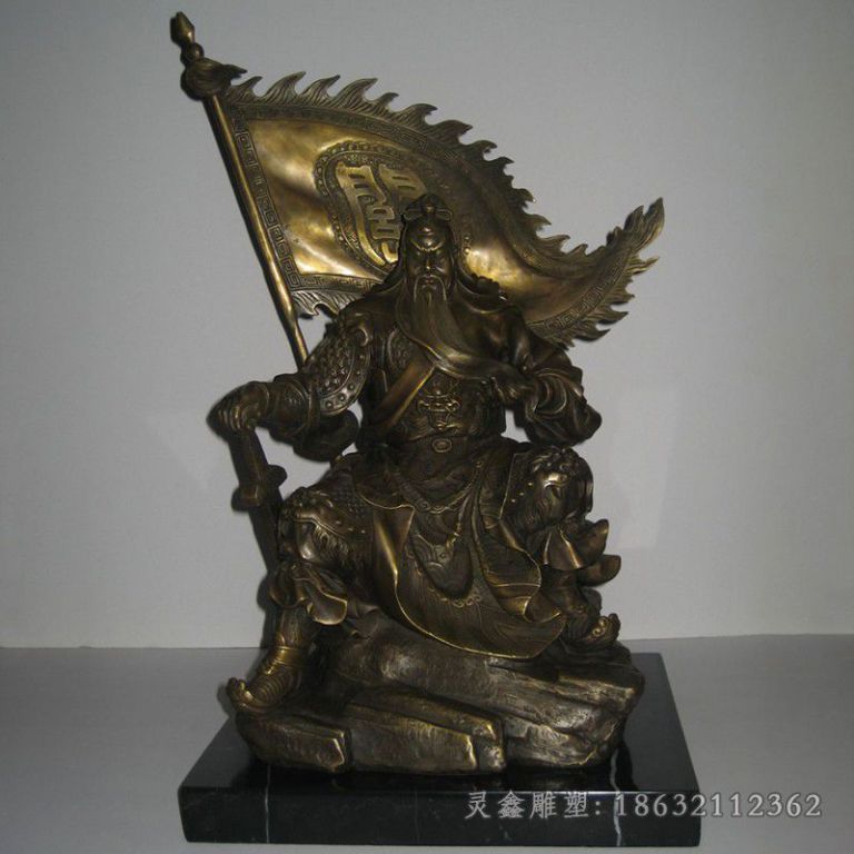 武财神关公庭院人物铜雕