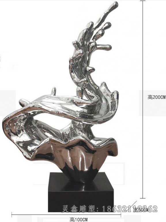 镜面海浪城市不锈钢雕塑