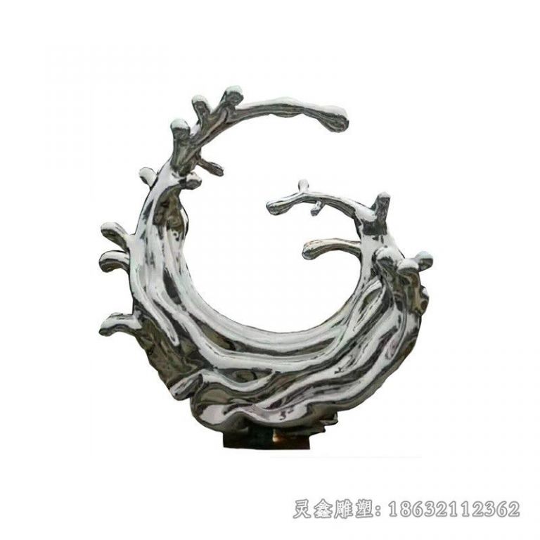 镜面海浪公园不锈钢雕塑